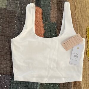 New with tag Spiritual Gangster white crop top with built in bra